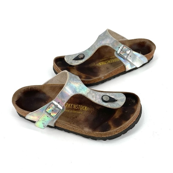BIRKENSTOCK Gizeh Leather Thong Flip Flop Cork Sandal - Picture 3 of 7